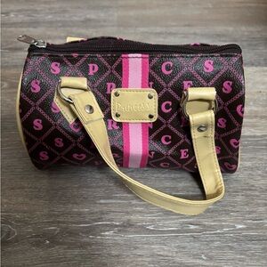 RARE Brown and Pink Mini Bag with Tan Strap